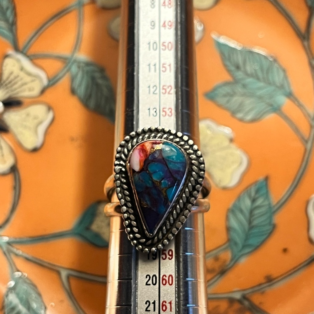 Native Made Sterling Pink Daliah ring sz 8